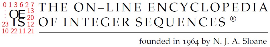 The On-Line Encyclopedia of Integer Sequences® (OEIS®)